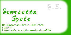 henrietta szele business card